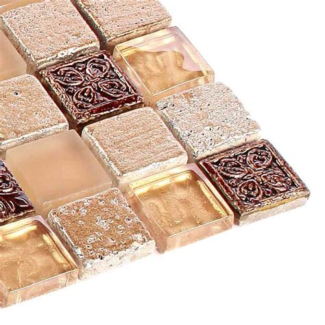 Nur bei fliesen24™ zum bestpreis einfach und bequem online bestellen. Glasmosaik Fliesen Mosaik Crossover Gold 25 x 25 x 8 mm ...