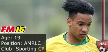 Game log, goals, assists, played minutes, completed passes and shots. FM 2016 player profile of Matheus Pereira