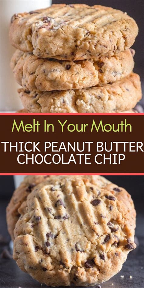 How many tablespoons in 1/4 cup? THICK PEANUT BUTTER CHOCOLATE CHIP COOKIES in 2020 | Yummy cookies, Peanut butter chocolate chip ...