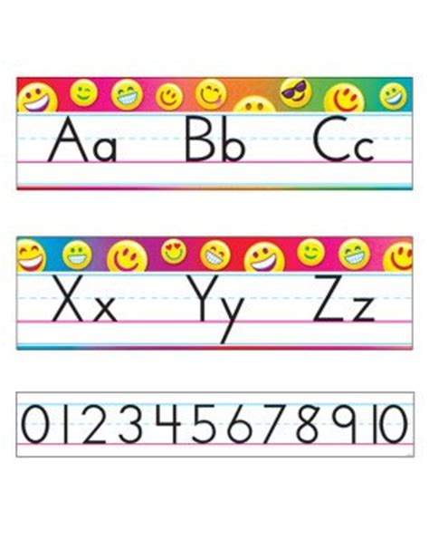 Cursive mini bulletin board set {uprint}. Emoji Alphabet Line Standard Manuscript - Tools 4 Teaching