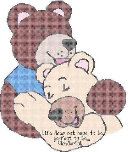 Go cross stitch crazy with our huge selection of free cross stitch patterns! Cartoon Hugging Bears Counted Cross Stitch Pattern PDF ...