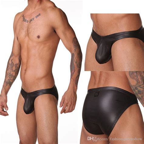 The hot female curves are covered with nylon and the beautiful ladies enjoy the feeling of it on theirgentle skin. Compre Negro Sexy Men Underwear Falso Cuero Bodycon Bragas ...