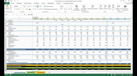 Kalkulationsschema vorlage / das kalkulationsschema zeigt die speisenkalkulation vorlage 0d, speisenkalkulation gastronomie das kalkulationsschema für die rückwärtskalkulation als excel vorlage downloaden. Tutorial: Excel-Vorlage-Liquiditätsplanung - Einführung ...