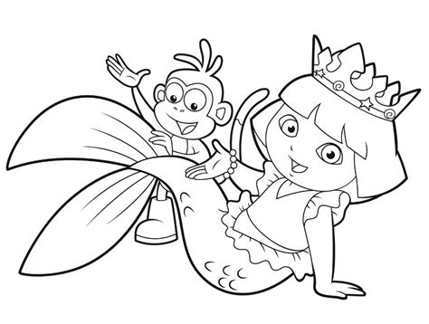 More images for dora coloring pages easy » 25 Wonderful Dora The Explorer Coloring Pages | Mermaid ...