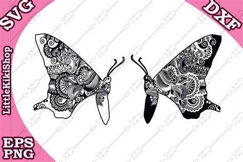 Download Zentangle Butterfly Svg, mandala Butterfly Svg,Zentangle ...