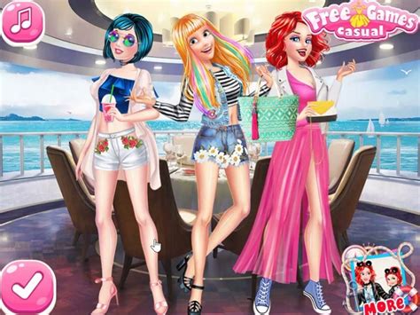 En el juego de vestir queen of glitter prom ball, las princesas de disney ariel, anna, elsa y aurora irán juntas al baile de la escuela. OCEAN VOYAGE WITH PRINCESSES juego online en JuegosJuegos