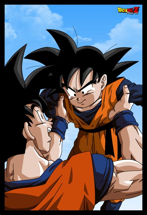 Six months after the defeat of majin buu, the mighty saiyan son goku continues his quest on becoming stronger. The first time Goten saw his father Goku at the Tenkaichi Budōkai #dbz | Anime stuff | Pinterest ...