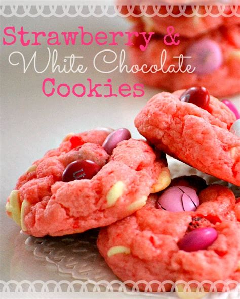 They say the way to a man's heart is through his stomach, i think that's about true for most of us, man or woman. Strawberry Cake Cookies With Hershey Kisses : White ...