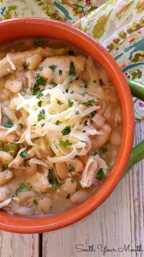 Get these exclusive recipes with a subscription to yummly pro. White Chicken Chili! Slow-cooked creamy great northern beans, tender chicken and tons of ...