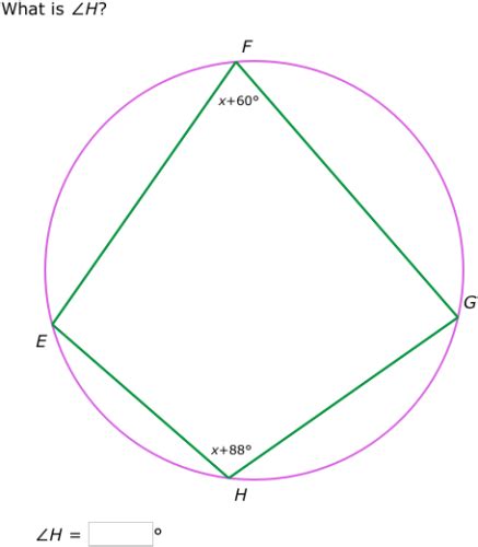 In the figure above, if you drag a point past its neighbor the quadrilateral will become 'crossed' where one side crossed over another. IXL - Angles in inscribed quadrilaterals (Year 11 maths ...