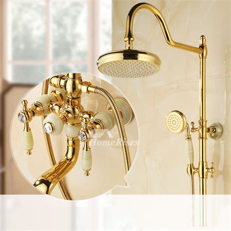 So it has to go. Outdoor Shower Fixtures Polished Brass Gold 2 Handle Bathroom