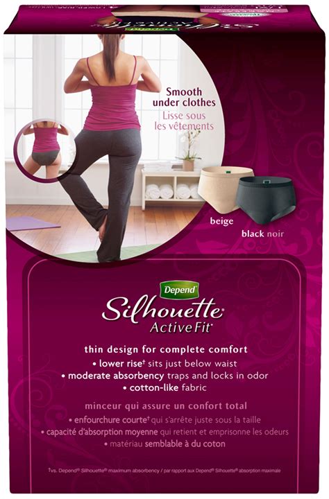 To need something or someone in order to.: Depend Silhouette Briefs, Lower-Rise, Active Fit, Moderate ...