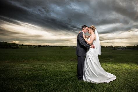 Maybe you would like to learn more about one of these? Wedding Off camera flash portrait with the bride and groom together, and a dramat… | Wedding ...