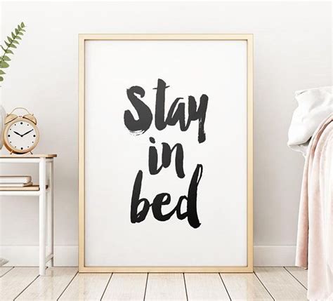 In today's post, we want to present similar mockup for you. Stay in bed Printable Art, Bedroom Wall Art Decor, Couples ...