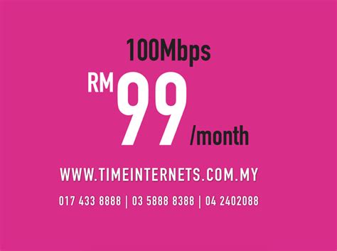 Despite this, their overall internet connection is stable, fast, and reliable. Time internet | 100mbps Only Rm99 Easy and Fast Approval ...