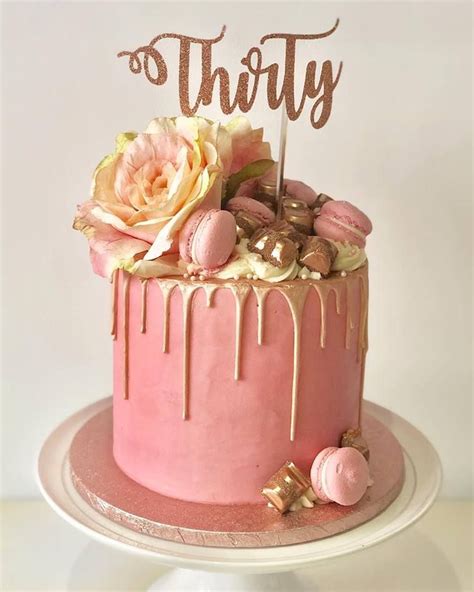 More images for 60th birthday cake ideas for mom gold » Rose Gold & Pink Drip Cake#cake #drip #gold #pink #rose in ...