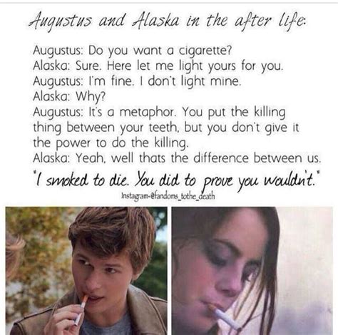 Request permission to abandon ship, sir. Gus and Alaska | John green quotes, Green quotes, John ...