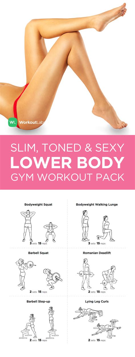Activates all major muscle groups. Slim, Toned and Sexy Lower Body Workout Pack for Women