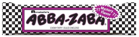 Sour apple (with peanut butter inside green apple taffy) and chocolate. Abba-Zaba Gets Mystery Flavor - NCA