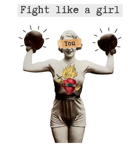 A indústria fitness e o boxe feminino. Arte FIGHT LIKE A GIRL de Caligráfica | Lute como uma ...
