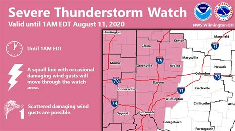 Sometimes referred to as yellow box by meteorologists and storm chasers) is issued when weather conditions are favorable for the. Severe thunderstorm watch issued for parts of central Ohio ...