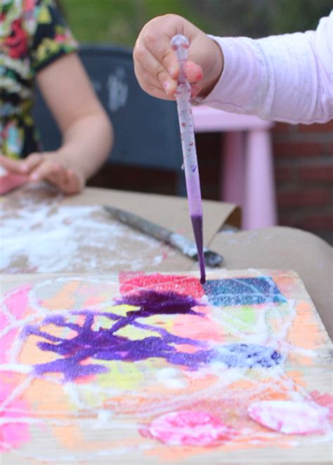 Craft salt painting for kids. Salt Painting Collage - Process Art for Kids - Meri Cherry