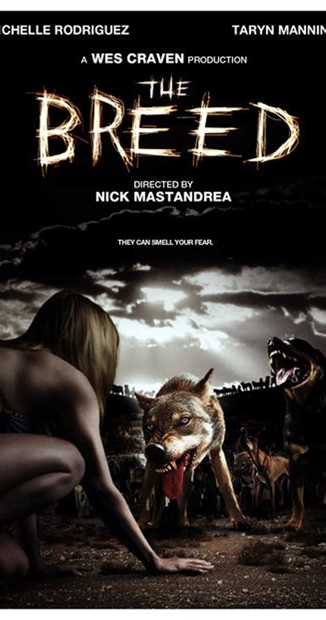 He is bloody and warns them about the dogs. The Breed (2006) - IMDb