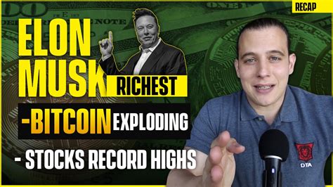 > so, clearly i should have bought some bitcoin. Recap January 10: Elon Musk Richest In The World, Stocks ...