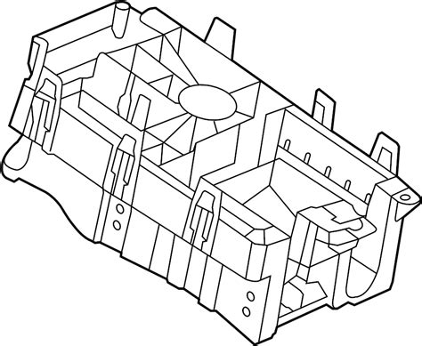 Fuse panel layout diagram parts: Buick Regal Fuse and Relay Center Base. ENGINE ...