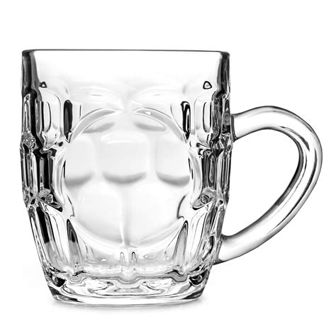 A british imperial capacity measure (liquid or dry) equal to 4 gills or 568.26 cubic centimeters. Half Pint Dimple Mug with Window at Drinkstuff