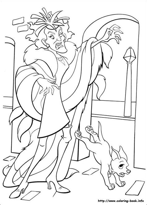 In fact this movie may have saved the disney studios in the 1960's. Cruella De Vil - 101 Dalmatians | Free coloring pages ...