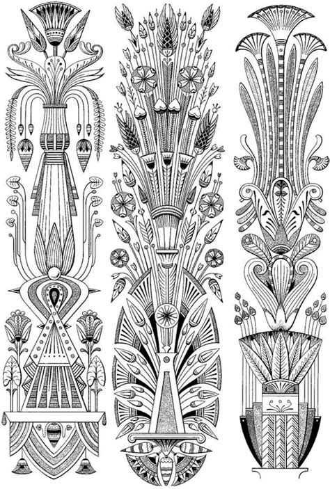 Drawn from a french collection of the early twentieth century, it interprets classic motifs of ancient egypt in a dynamic art deco style. Dover Creative Haven Art Deco Egyptian Designs Coloring ...