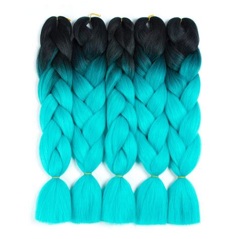 Synthetic hair extensions are used for weaving or braiding hair to create a hairstyle that adds length and fullness to the hair. NAYOO 5 Packs Ombre Jumbo Braids Synthetic Braiding Hair ...