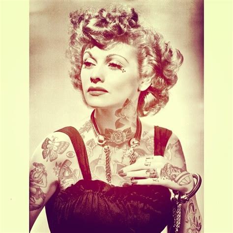 We raised $710 for the bail project! What if Lucille Ball was heavily tattooed? Drawn by ...