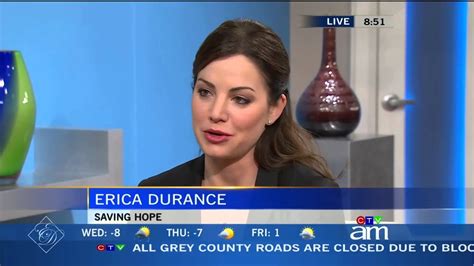 She grew up with an older brother and sister on a turkey farm in thre. Erica Durance Promoting Saving Hope on "Canada AM" - YouTube