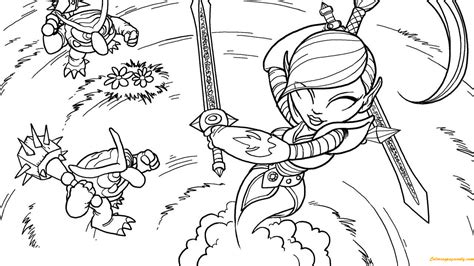 Crayons, markers, pencils, sharpeners and extra! Ninjini Skylanders Coloring Pages - Cartoons Coloring ...