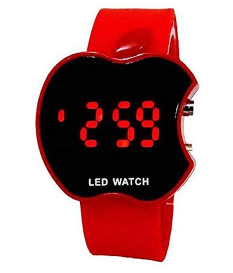 Interest free device payments if you remain on connected watch plan for 36 months. MVS LED Digital Dial Apple Shape Kids Watch-Red Price in ...