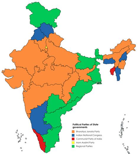 What is a political party in india. Indian State Governments - Political Parties OC [3624 ...