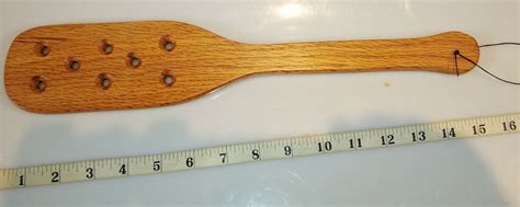 Next, use the end of a wooden spoon or a chopstick to make a 1/2 inch deep hole in each ball. BDSM, Paddles, Vegan Products- Plain Paddle with Holes ...