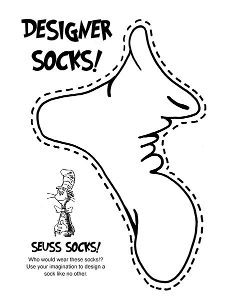 It confuses and unnecessarily complicates matters if any of the correspondence needs to be. Design your own Seuss socks craft. | Dr seuss coloring ...