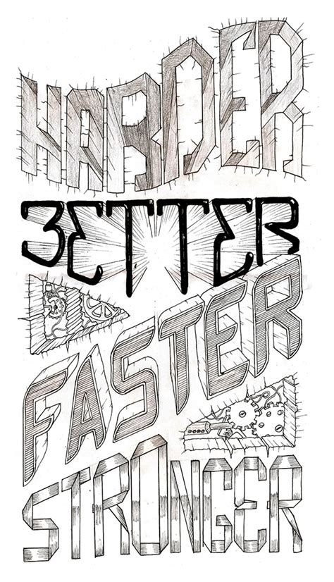 Перевод песни harder, better, faster, stronger — рейтинг: Daft Punk - Harder! Better! Faster! Stronger! on Behance