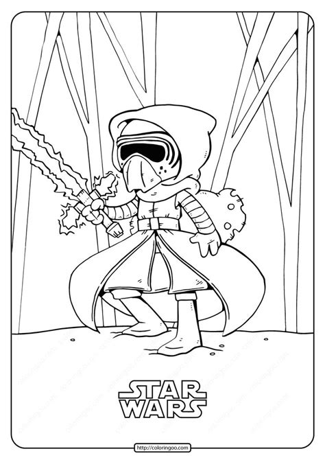 He idolizes his grandfather, darth vader, and strives to be just like him. Printable Star Wars Kylo Ren Coloring Pages | Star wars ...