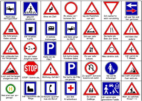 Proben zum ausdrucken und üben, mit lösung. Verkehrszeichen | slapped.de - Die ultimative Funpage im Netz!