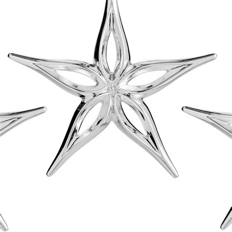 Star decorations are not just for the top of the christmas tree. Silver Star Christmas Ornaments, Set of 3 | Nambe | Silver Superstore