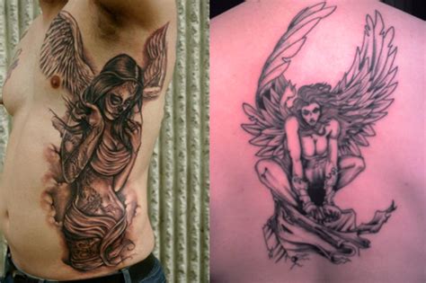 Fallen angel tattoo on back 33 best angel tattoos ideas for women. Fallen Angel Tattoos - What's their Meaning? Plus Ideas ...