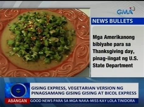 You can follow any responses to this entry through the rss 2.0. Gising Express, vegetarian version ng pinagsamang Gising ...