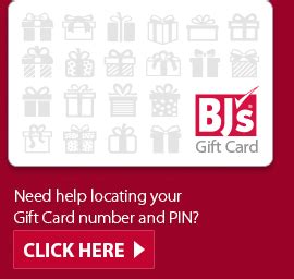 Check your gift card balance to see what else you can do. Check Gift Card Balance - BJ's Wholesale Club