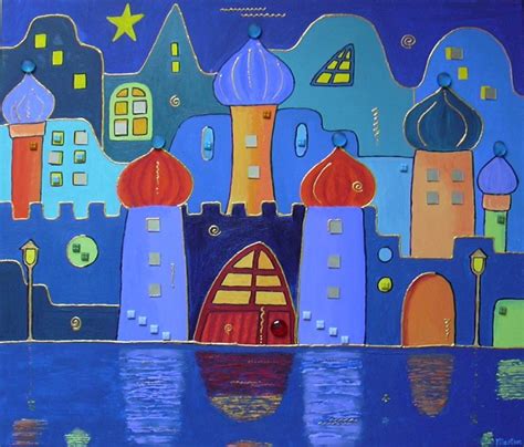 Dann sind sie hier genau richtig gelandet. Architekturmalerei | Hundertwasser, Skurrile kunst ...