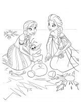 Coloring games with elsa and her. Desene cu Elsa și Ana de colorat, planșe și imagini de ...