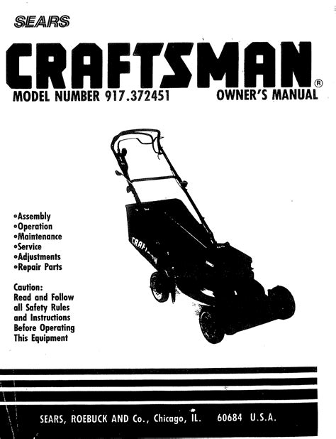 944 360480 craftsman 6 25 hp 21 inch multi cut lawn mower. Craftsman 917372451 User Manual LAWN MOWER Manuals And ...